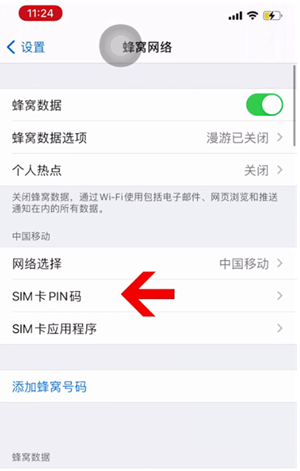 平陆苹果14维修网分享如何给iPhone14的SIM卡设置密码 