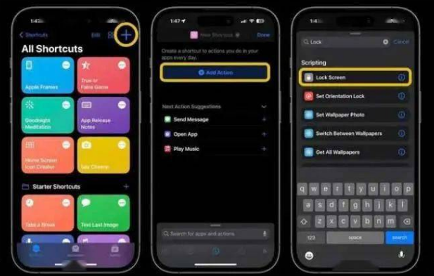 平陆苹果14锁屏维修店分享iPhone14升级iOS16.4后如何创建锁屏快捷方式 