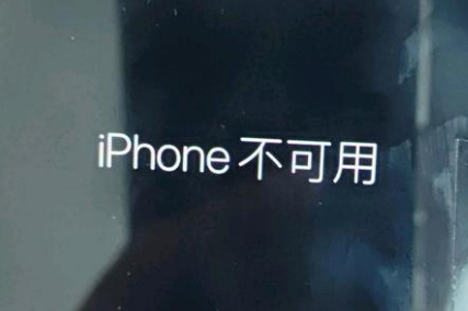 平陆苹果服务网点分享锁屏界面显示“iPhone 不可用”如何解决 