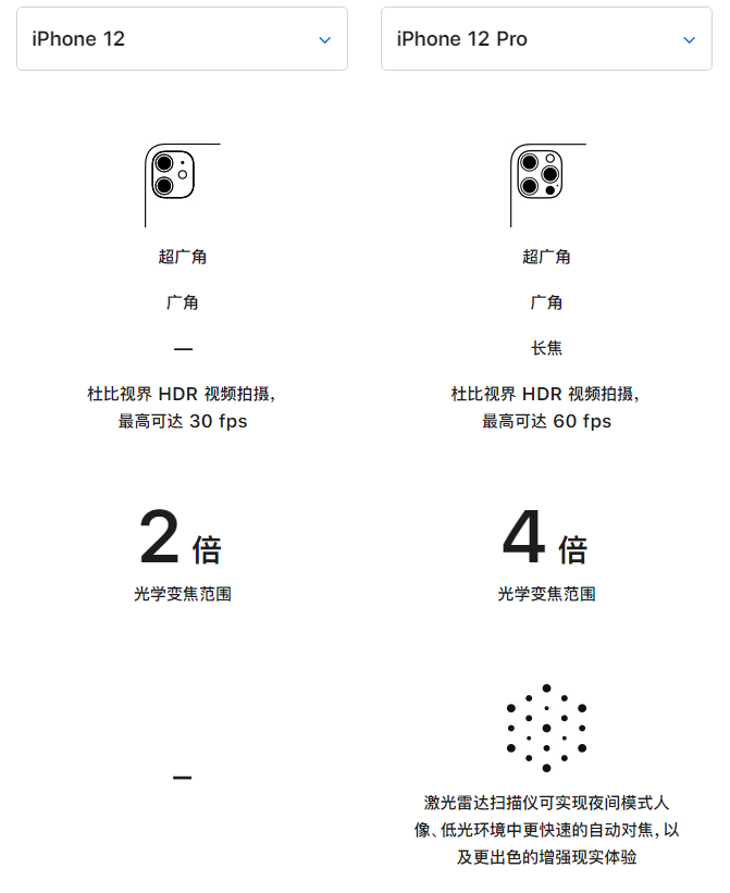 平陆苹果手机维修分享苹果 iPhone 12 与 iPhone 12 Pro 选哪款 